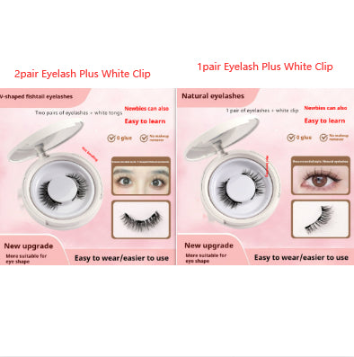 Magnetic Mink False Eyelashes — No-Glue Little Devil Style, Sizes 9–14 with Applicator Clip