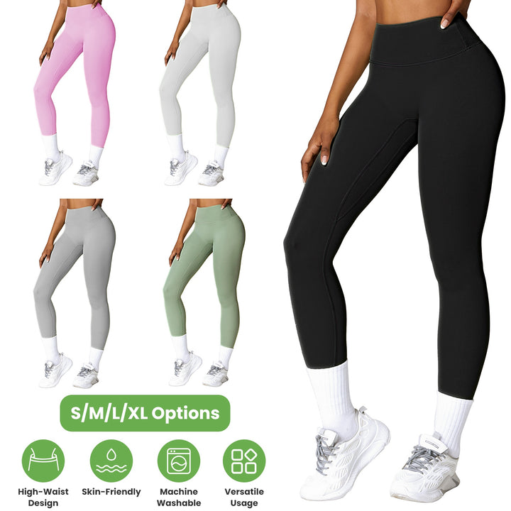 High Waist Workout Leggings – Tummy Control Yoga & Fitness Pants
