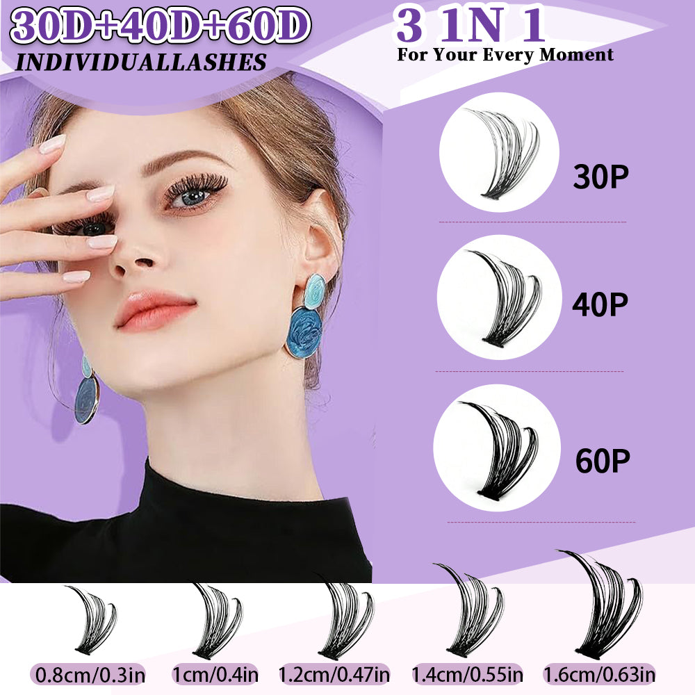 640-Cluster Lash Book Set — 32 Rows of Segmented Lash Fans, Style 1 & Style 2