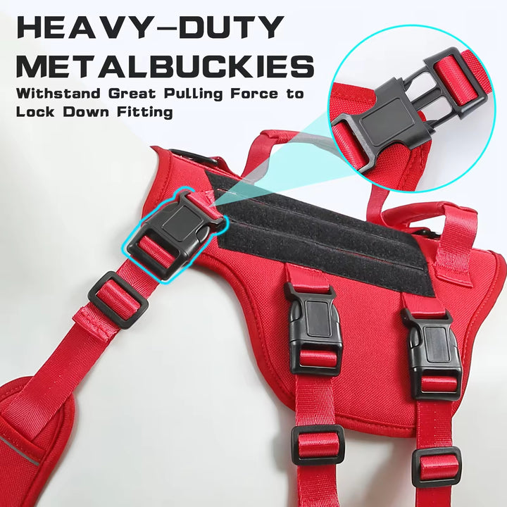 Tactical Dog Harness – Adjustable No-Pull Reflective Vest for Large Dogs