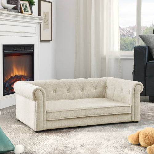 Elegant Elevated Dog Sofa Bed – Modern Pet Couch for Medium & Large Dogs