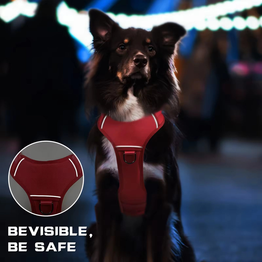 Tactical Dog Harness – Adjustable No-Pull Reflective Vest for Large Dogs