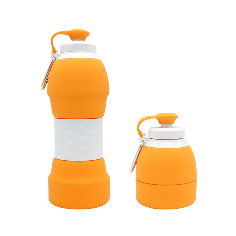 Foldable Silicone Water Bottle — Collapsible Reusable BPA-Free Travel Bottle, 7 Colours