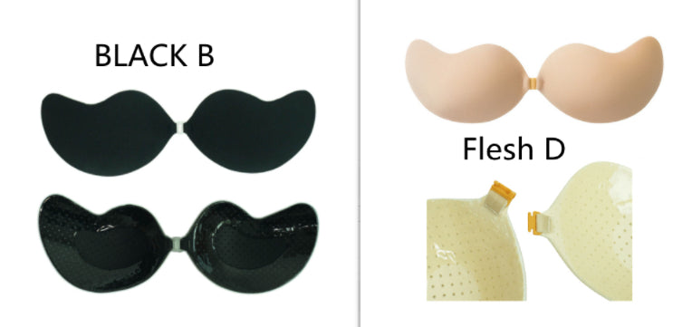Deep V Invisible Silicone Bra – Strapless Push-Up Adhesive Bra
