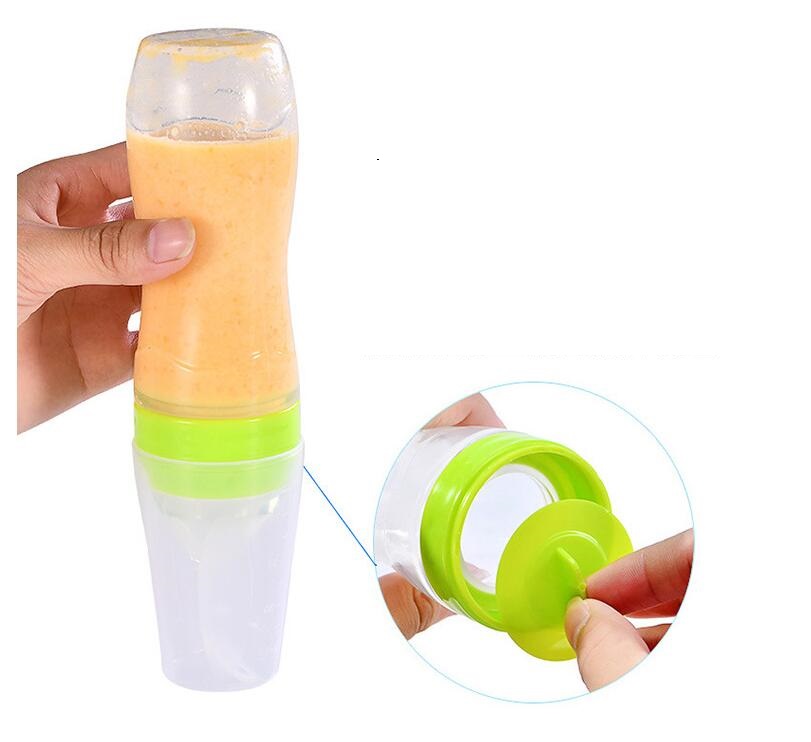Baby Spoon Bottle Feeder — Squeeze Spoon Dispenser for Puree, Cereal & Baby Food (Multiple Colours & Sets)