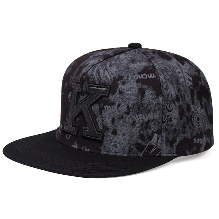 K Letter Baseball Cap Hip Hop Hat Size Adjustable