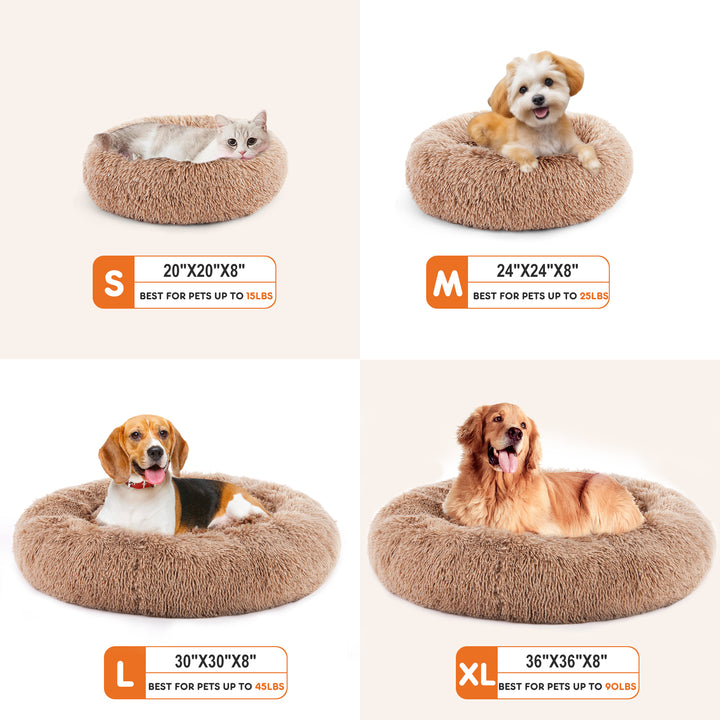 Calming Donut Dog Bed – Ultra Soft Anti-Anxiety Pet Bed