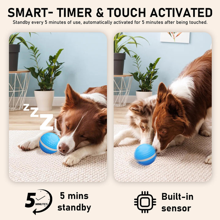 Smart Automatic Rolling Dog Ball – USB Rechargeable Interactive Pet Toy