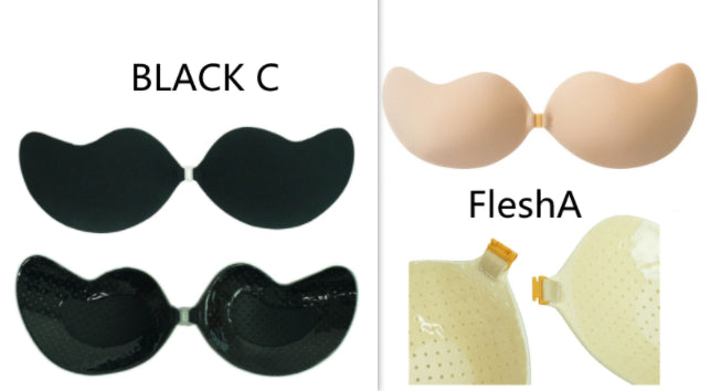 Deep V Invisible Silicone Bra – Strapless Push-Up Adhesive Bra