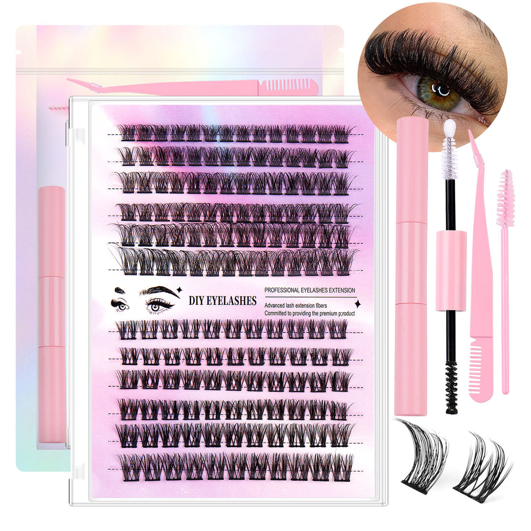 12-Row Segmented Lash Clusters — 150 Individual Lash Fans for DIY Extensions