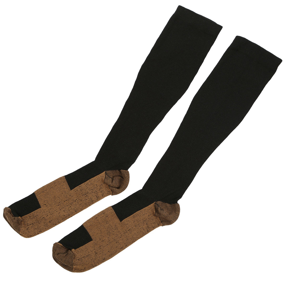 Unisex Copper Compression Socks Women Man Durable Hose Graduated Support Socks For Running Nursing Shin Splints Edema Swelling Recovery