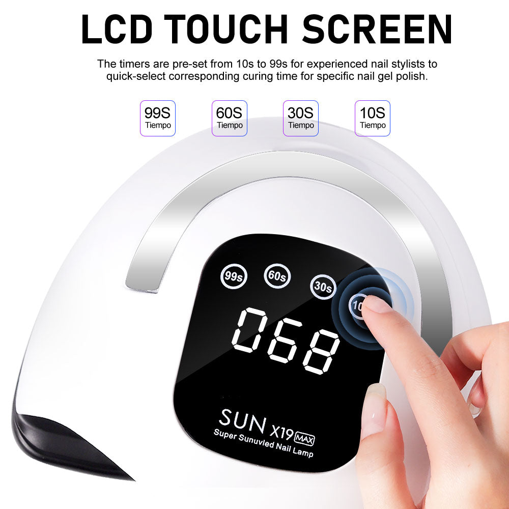 UV LED Nail Lamp, Nail Dryer For Gel Polish With 72Pcs-81Pcs Lamp Beads And Automatic Sensor 4 Timer Setting Professional Nail Art Tools