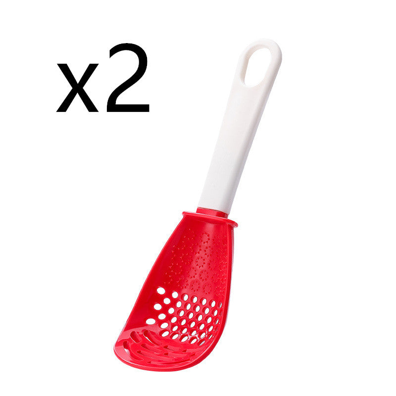 Multifunctional Slotted Grinding Cooking Spoon — Mashed Potato Masher, Ginger Garlic Press & Stir-Fry Spatula