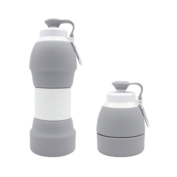 Foldable Silicone Water Bottle — Collapsible Reusable BPA-Free Travel Bottle, 7 Colours