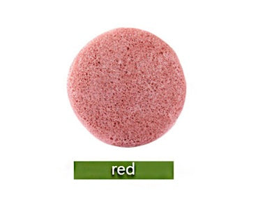 Round Konjac Facial Cleansing Sponge — Natural Konnyaku Exfoliator Face Wash Puff (5 Colours)