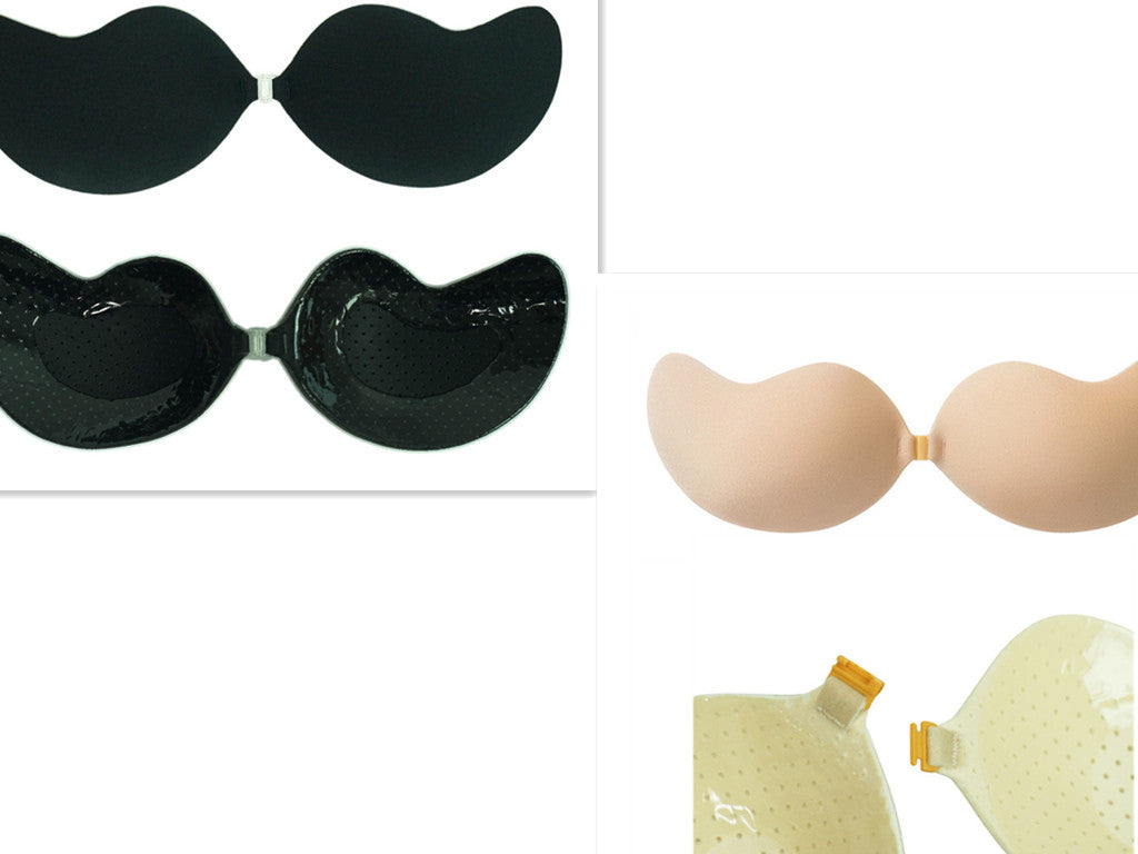 Deep V Invisible Silicone Bra – Strapless Push-Up Adhesive Bra