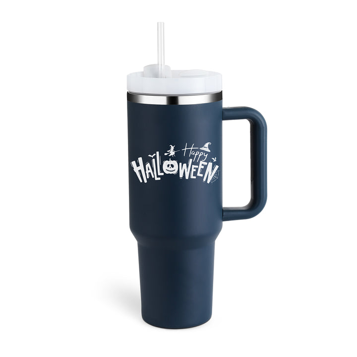 40 oz Insulated Tumbler with Handle & Straw — Stainless Steel Spill-Proof Vacuum Mug for Car, Gym, Office & Travel (30+ Colours)