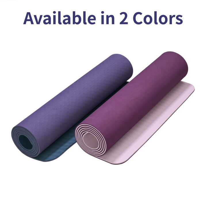 Yoga Mat, Exercise Yoga Mat With Non-Slip Design, Professional TPE Exericise Mat, 72 X 24  Multi-Purpose Workout Mat For Women, Pilates Fitness And Floor Exercises