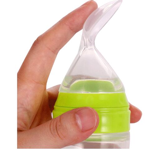 Baby Spoon Bottle Feeder — Squeeze Spoon Dispenser for Puree, Cereal & Baby Food (Multiple Colours & Sets)