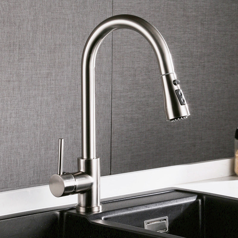 Stainless Steel Pull-Out Basin Mixing Faucet