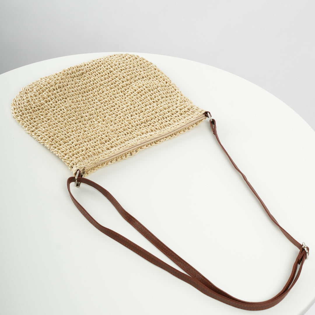 Woven Straw Shoulder Bag – Stylish Summer Handbag