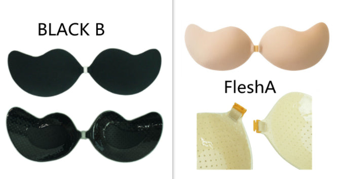 Deep V Invisible Silicone Bra – Strapless Push-Up Adhesive Bra