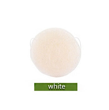 Round Konjac Facial Cleansing Sponge — Natural Konnyaku Exfoliator Face Wash Puff (5 Colours)