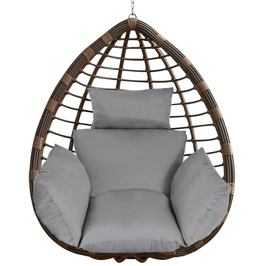 Egg Chair & Hanging Basket Cushion — Thickened Soft Swing Chair Pad with Headrest (9 Colours)