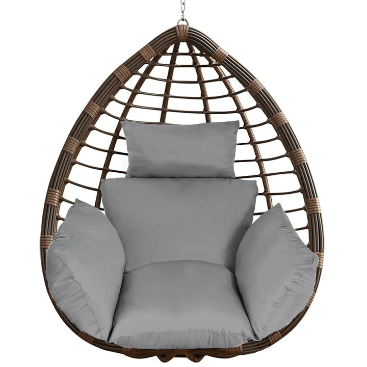 Egg Chair & Hanging Basket Cushion — Thickened Soft Swing Chair Pad with Headrest (9 Colours)