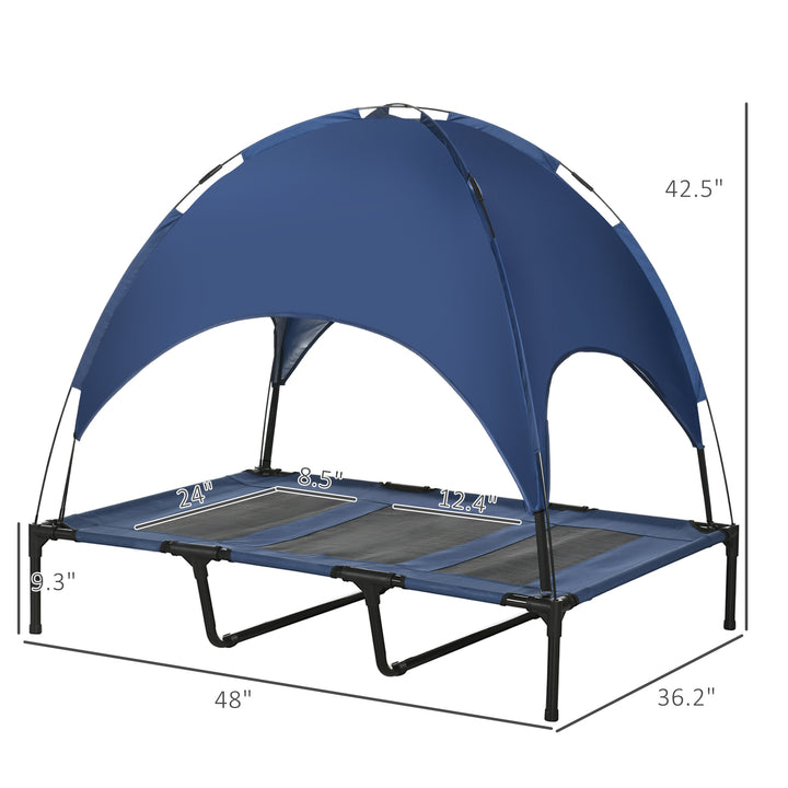 Elevated Pet Bed with Canopy for Large Dogs