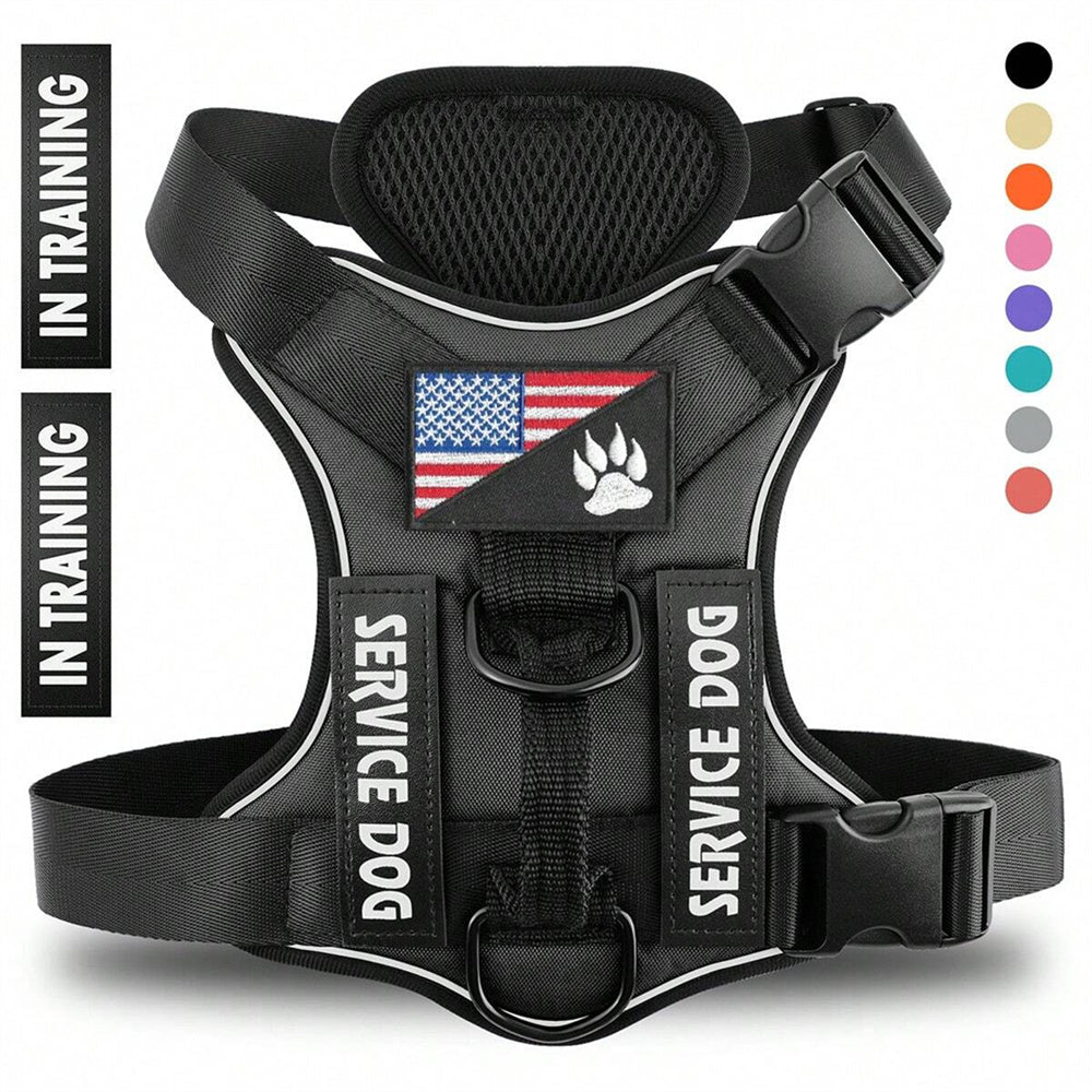 Reflective Breathable Dog Harness – Adjustable No-Pull Pet Strap