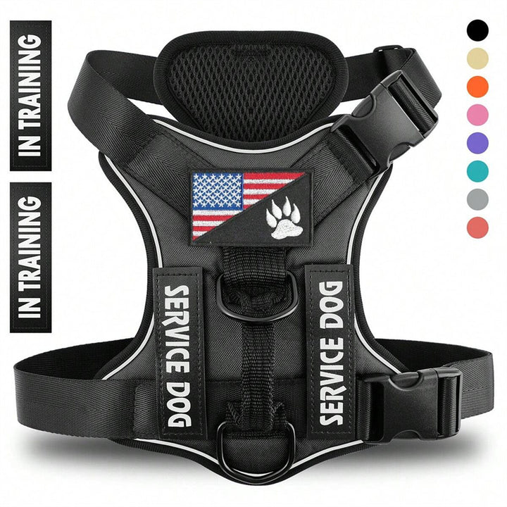 Reflective Breathable Dog Harness – Adjustable No-Pull Pet Strap