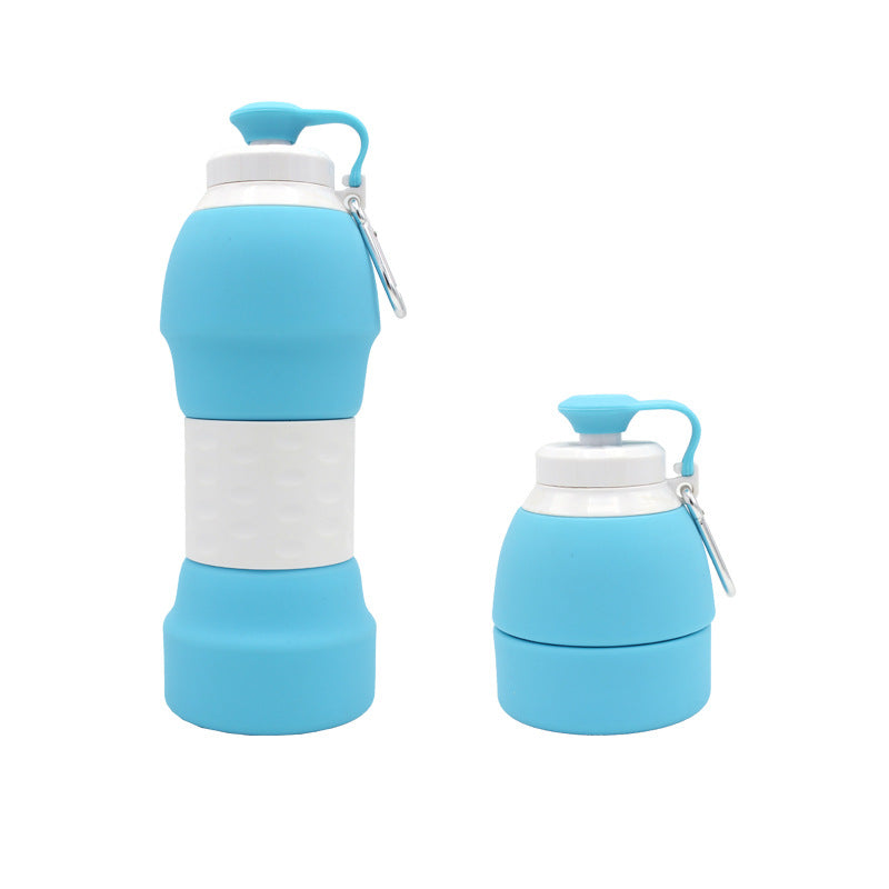 Foldable Silicone Water Bottle — Collapsible Reusable BPA-Free Travel Bottle, 7 Colours