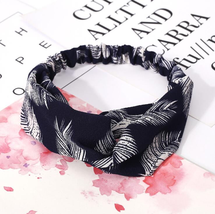 Women's Retro Style Printed Headband — Vintage Fabric Hair Band for Daily Wear, Yoga & Skincare