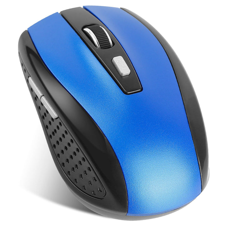 2.4G Wireless Gaming Mouse — 6-Button Optical Mouse, 3 Adjustable DPI, USB Receiver for PC, Laptop & Mac (Blue/Red)
