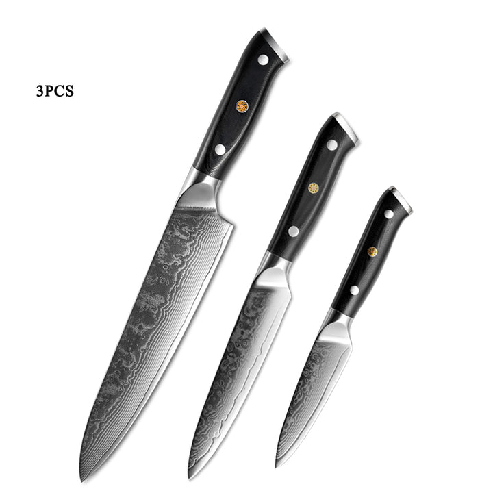 Japanese 67-Layer Damascus Steel Kitchen Knife – Professional Chef & Fruit Knife