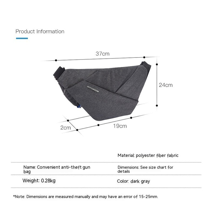Anti-Theft Sling Crossbody Bag – Casual Polyester Travel Shoulder Bag