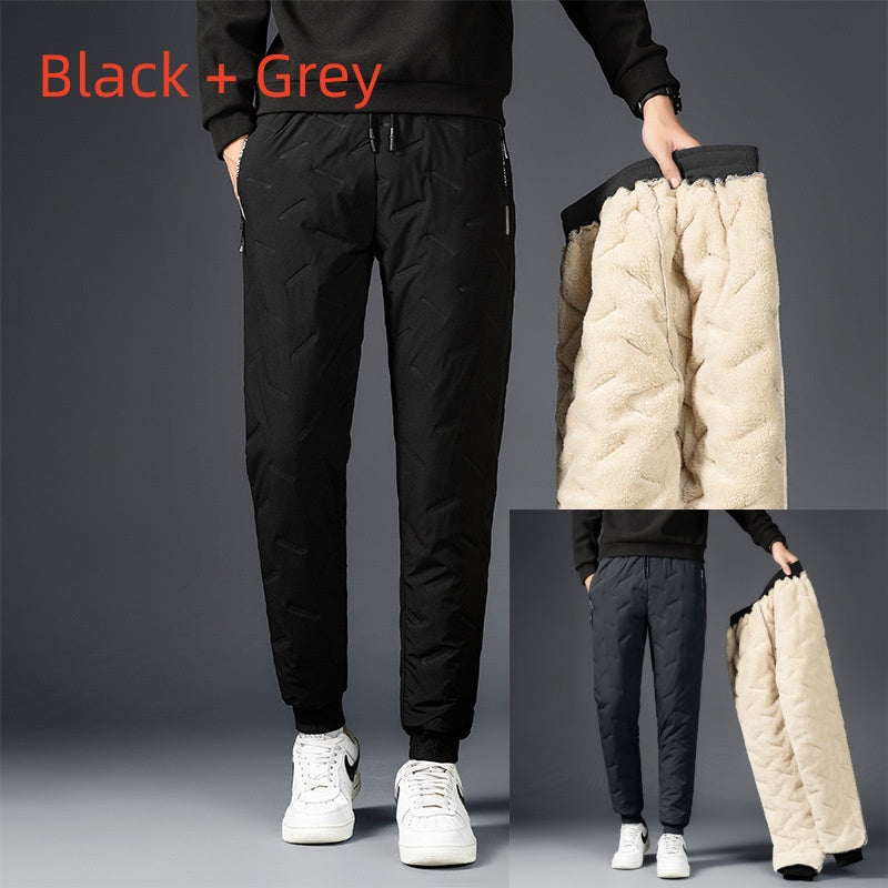Men's Padded Cotton Trousers With Cashmere