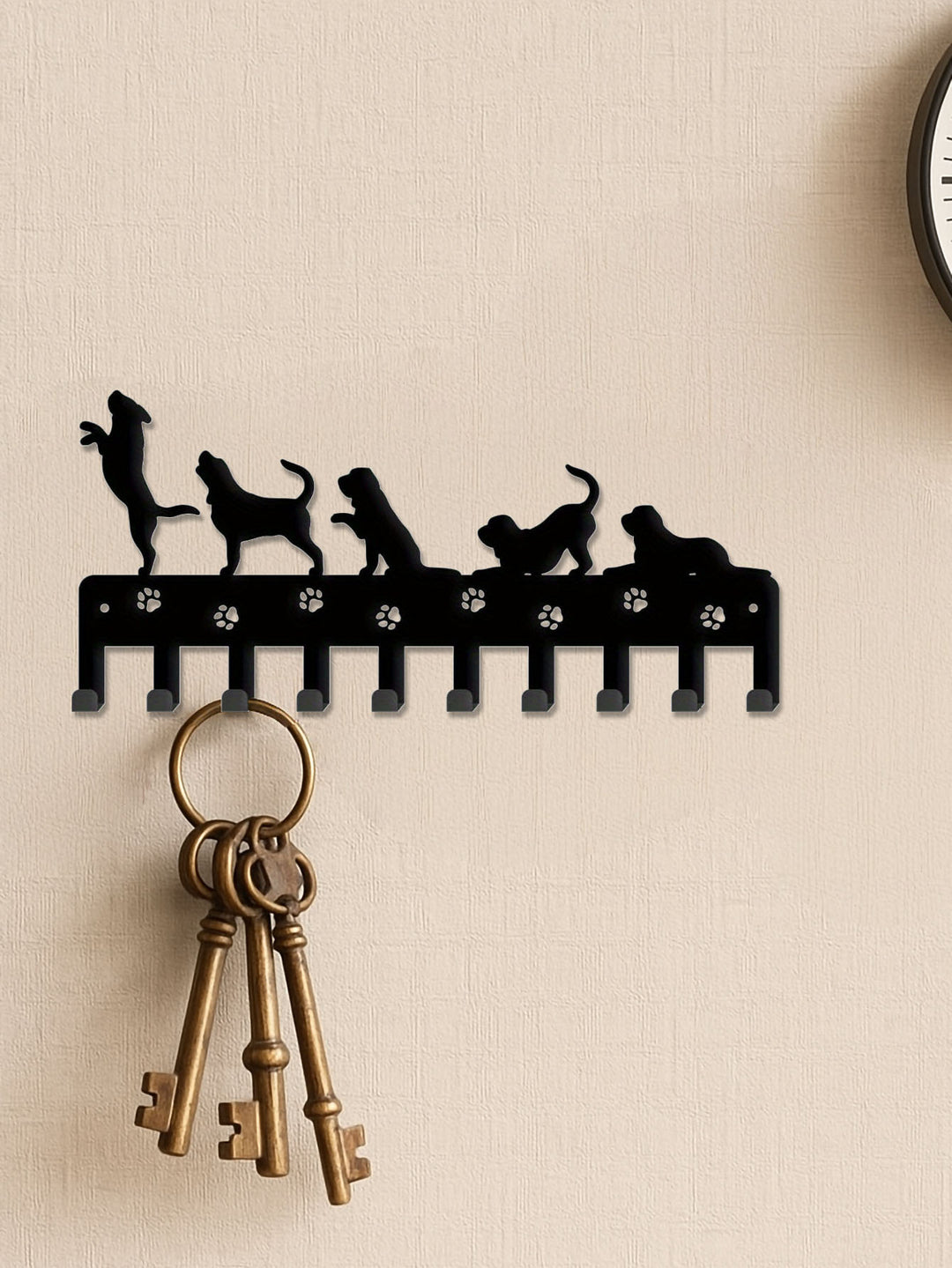 Animal-Inspired Wall-Mounted Key Holder — Detachable Upright Hook Organizer for Home & Entryway