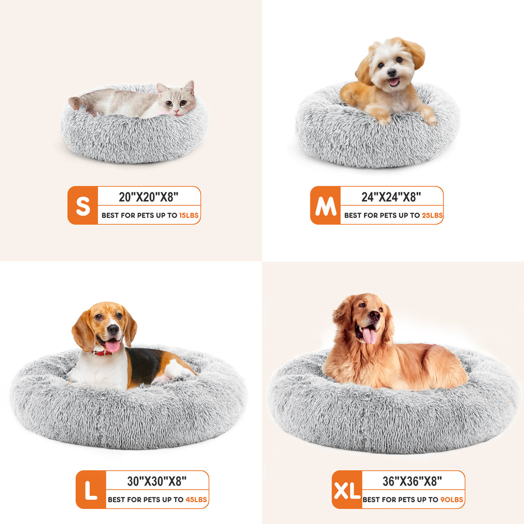 Calming Donut Dog Bed – Ultra Soft Anti-Anxiety Pet Bed