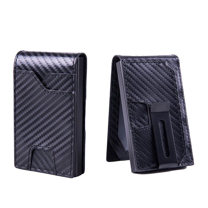 Men’s RFID Blocking Pop-Up Wallet – Slim Aluminum Card Holder with Money Clip
