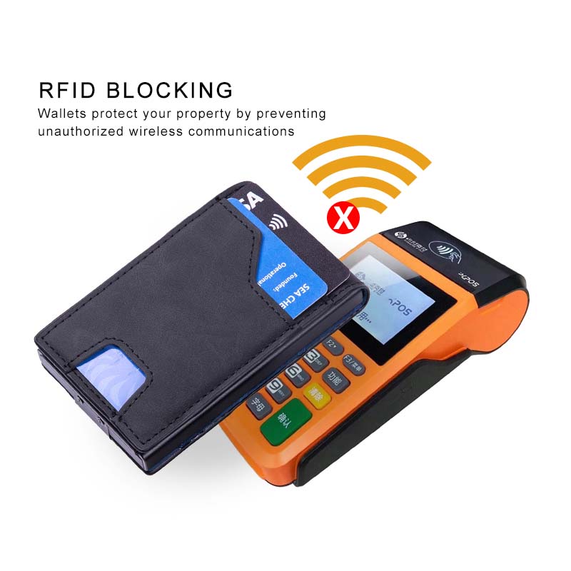 Men’s RFID Blocking Pop-Up Wallet – Slim Aluminum Card Holder with Money Clip