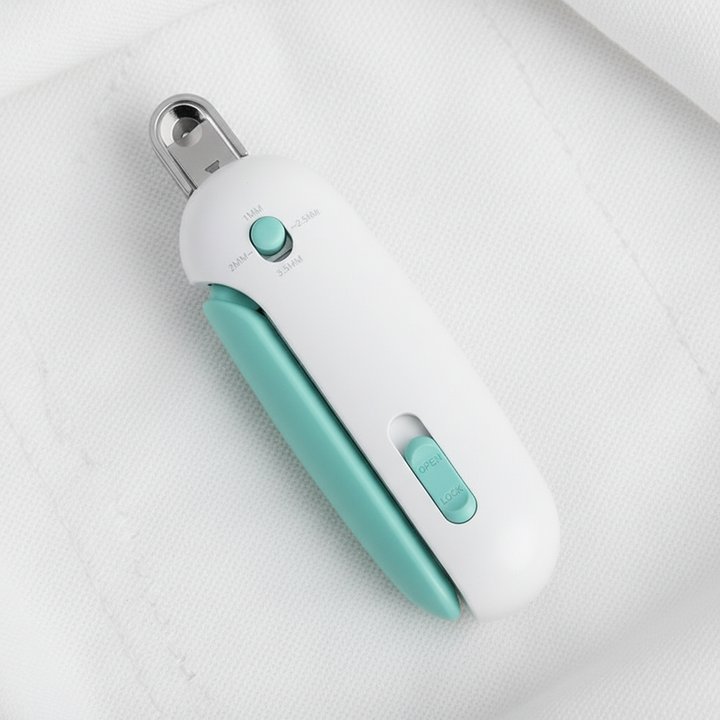 Pet Nail Clippers with Hidden Nail File – Safe & Adjustable Cat and Dog Nail Trimmer