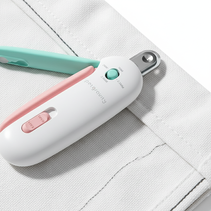 Pet Nail Clippers with Hidden Nail File – Safe & Adjustable Cat and Dog Nail Trimmer