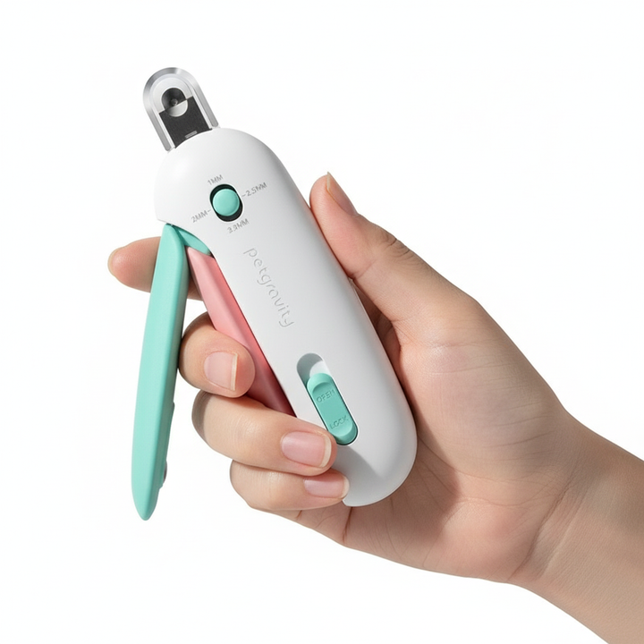 Pet Nail Clippers with Hidden Nail File – Safe & Adjustable Cat and Dog Nail Trimmer
