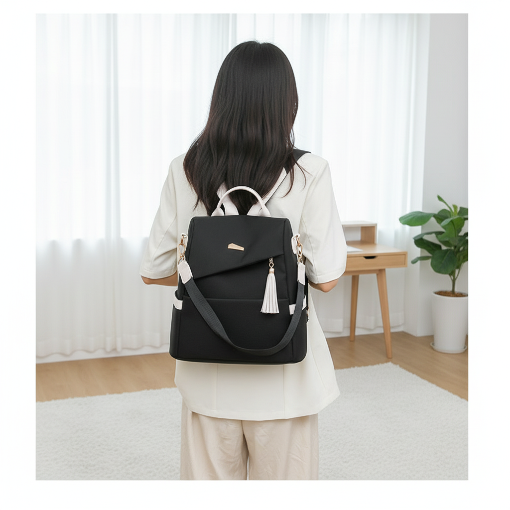 Women's Fashion PU Backpack – Large Capacity Travel &amp; Casual Bag