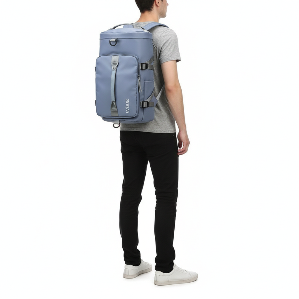 3-in-1 Gym Travel Bag – Waterproof Sports Duffel with Shoe Compartment