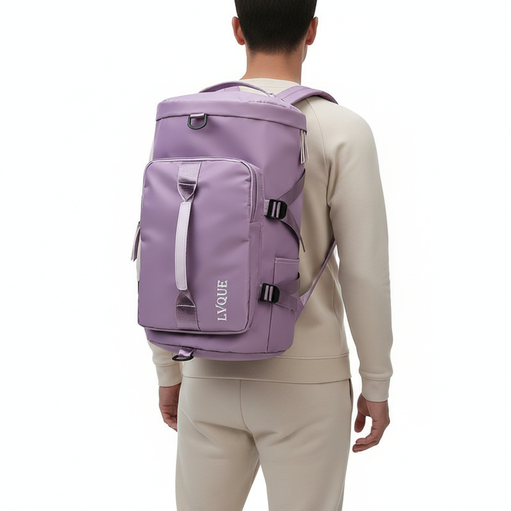 3-in-1 Gym Travel Bag – Waterproof Sports Duffel with Shoe Compartment