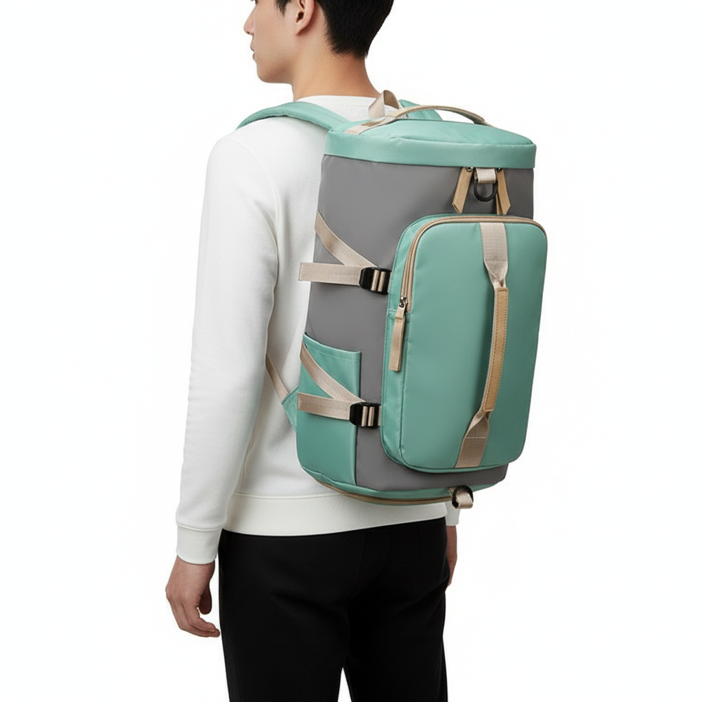 3-in-1 Gym Travel Bag – Waterproof Sports Duffel with Shoe Compartment