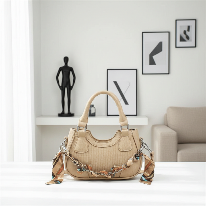 Elegant Braided Chain Handbag - Luxury Handmade Women's Crossbody Bag High-End Shoulder Bag With Polyester Lining